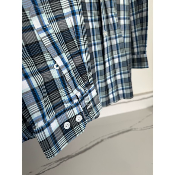 Cinch Men's Long Sleeve Button-Down Rodeo Shirt Size Large Blue Black Plaid - Picture 6 of 9